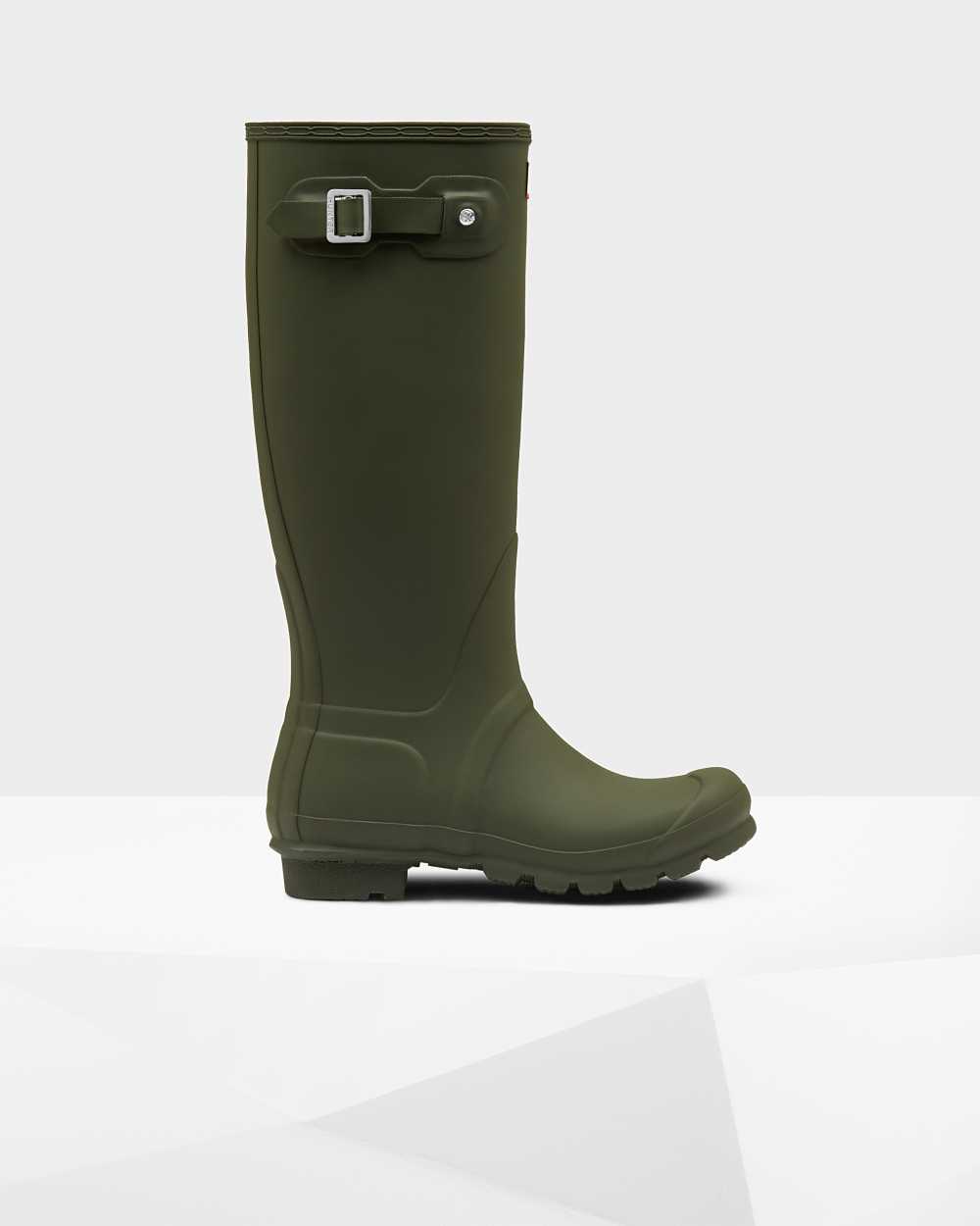 Hunter Original Tall Women's Rain Boots NZ-82832I Dark Olive